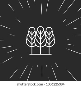 Outline tree icon illustration isolated vector sign symbol