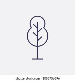 Outline tree icon illustration,vector nature sign symbol