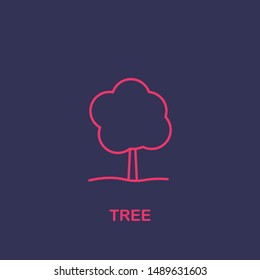 Outline tree  icon.tree  vector illustration. Symbol for web and mobile