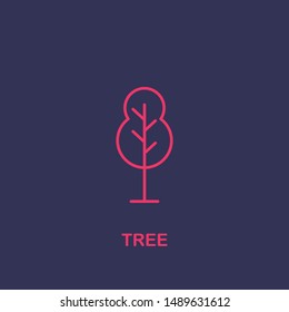 Outline tree  icon.tree  vector illustration. Symbol for web and mobile