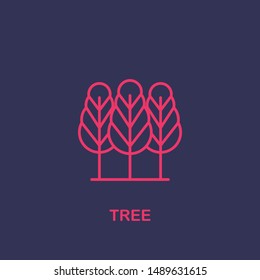 Outline tree  icon.tree  vector illustration. Symbol for web and mobile