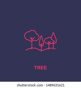 Outline tree  icon.tree  vector illustration. Symbol for web and mobile