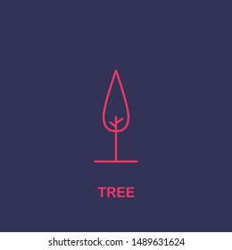 Outline tree  icon.tree  vector illustration. Symbol for web and mobile