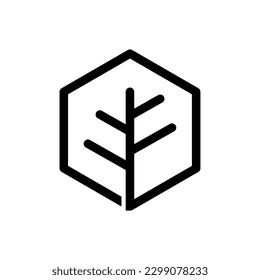 outline tree vector logo template