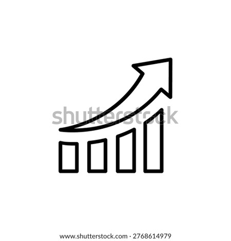 Outline Trending icon for popularity system