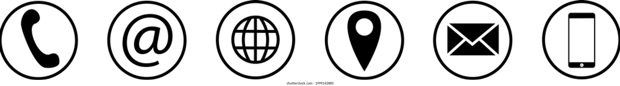 Outline trendy icons for online business or website. Vector graphic elements for visual communication strategy