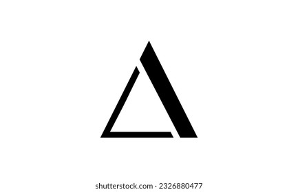 Outline triangle A letter logo