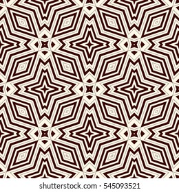 Outline triangles on white background. Repeated figures wallpaper. Ethnic ornamental motif. Seamless pattern with geometric ornament in modern style. Vector art