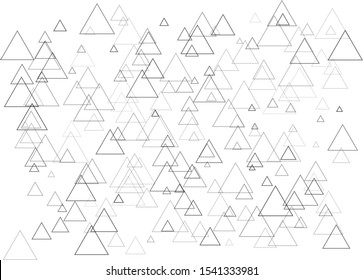 Outline triangles in retro style on white background. Motion vector illustration. Minimalism style. Abstract mountains. A Stylish outline triangles great design for any purposes.Geometric line pattern