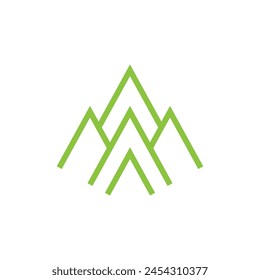 Outline triangular looklike the mountains