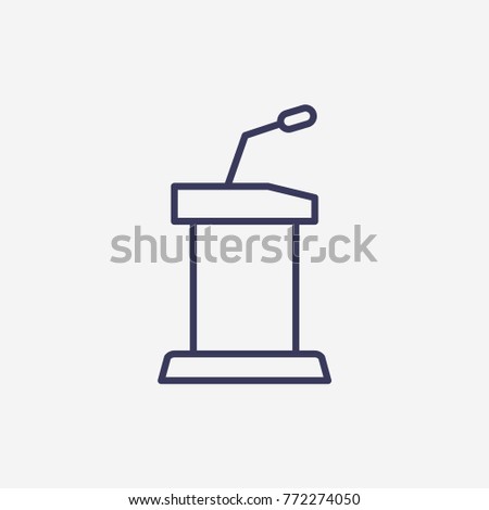 Outline tribune icon illustration vector symbol