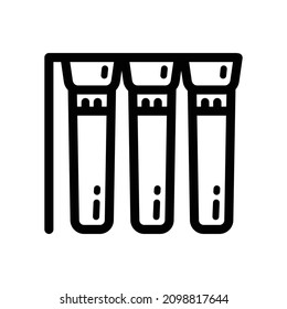 Rahmendreifache Wasserfilter, Vektorsymbol für Webdesign einzeln auf weißem Hintergrund
