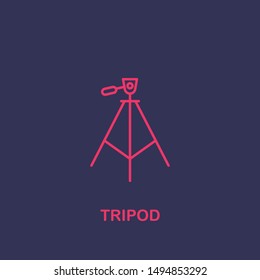 Outline tripod  icon.tripod  vector illustration. Symbol for web and mobile