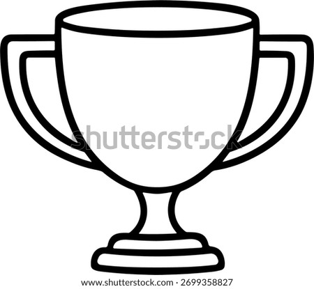 Outline Trophy Award Simple for Winner or Achievement Icon