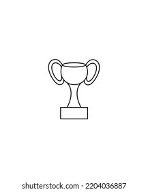 Outline of Trophy Isolated Vector illustration design. line drawing. 