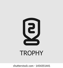 Outline trophy vector icon. Trophy illustration for web, mobile apps, design. Trophy vector symbol.