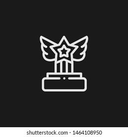 Outline trophy vector icon. Trophy illustration for web, mobile apps, design. Trophy vector symbol.