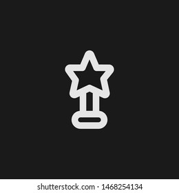 Outline trophy vector icon. Trophy illustration for web, mobile apps, design. Trophy vector symbol.