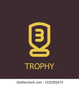 Outline trophy vector icon. Trophy illustration for web, mobile apps, design. Trophy vector symbol.