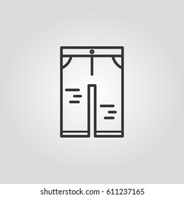 Outline trouser  web icon ilustration vector symbol