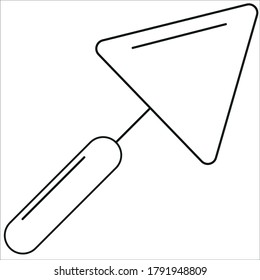outline trowel tool vector icon