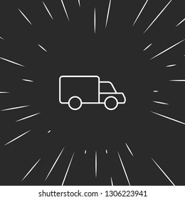 Outline truck icon illustration isolated vector sign symbol