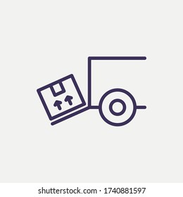 Outline Truck Loading Icon.truck Loading Vector Illustration. Symbol For Web And Mobile