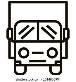 outline truck transportation vector