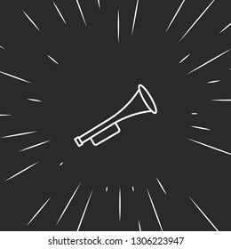 Outline trumpet icon illustration isolated vector sign symbol