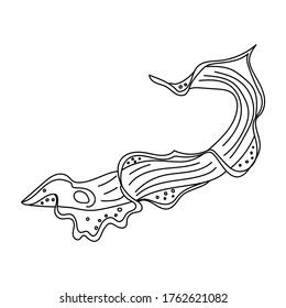 Esbozo de ilustración tripanosómica, arte de vector de ciencia, imagen de microbiología