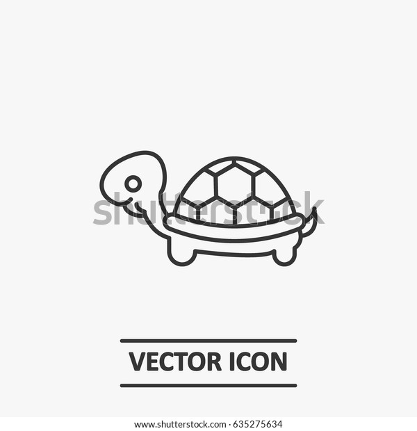 Umriss Schildkroten Symbol Vektorsymbol Stock Vektorgrafik Lizenzfrei