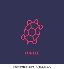 Outline turtle icon.turtle vector illustration. Symbol for web and mobile