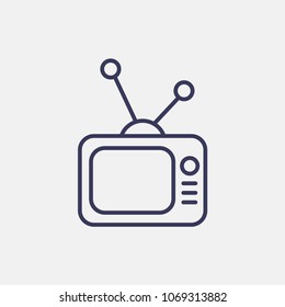 Outline tv icon illustration vector symbol