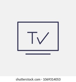 Outline tv icon illustration vector symbol
