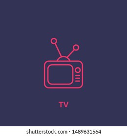 Outline tv  icon.tv  vector illustration. Symbol for web and mobile