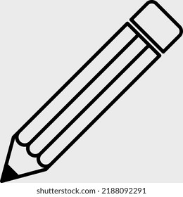 outline type pencil icon illustration 