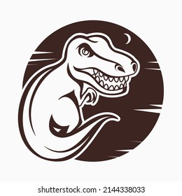 Outline Tyrannosaurus Rex logo, Icon, and Symbols for your brand 