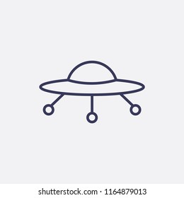 Outline ufo icon illustration,vector alien sign symbol