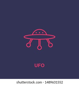 Outline ufo icon.ufo vector illustration. Symbol for web and mobile