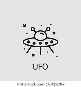 Outline ufo vector icon. Ufo illustration for web, mobile apps, design. Ufo vector symbol.