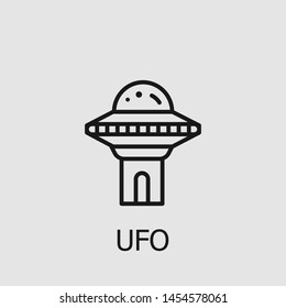 Outline ufo vector icon. Ufo illustration for web, mobile apps, design. Ufo vector symbol.