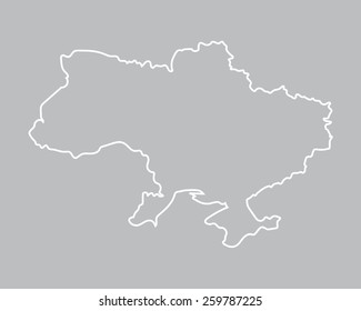 outline of Ukraine map