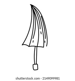 Outline umbrella icon isolated on white background