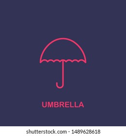 Outline umbrella  icon.umbrella  vector illustration. Symbol for web and mobile