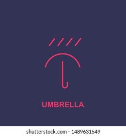 Outline umbrella icon.umbrella vector illustration. Symbol for web and mobile