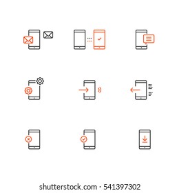 Outline Universal Mobile Icon Set