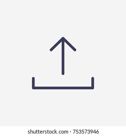 Outline upload icon illustration vector symbol