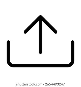 Outline upload icon to transfer, send, or upload data