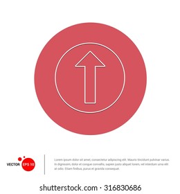 Outline Upload Icon, Vector Illustration, Flat pictogram icon