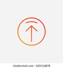 Outline upload icon.gradient illustration isolated vector sign symbol